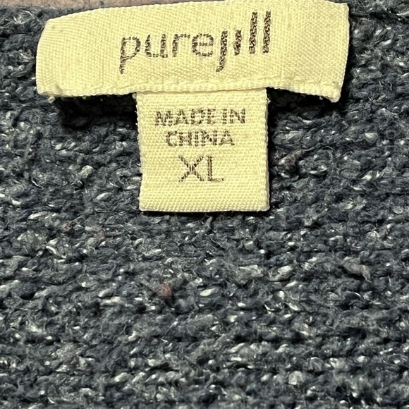 PureJill Blue Sweater Sz XL - Picture 4 of 5